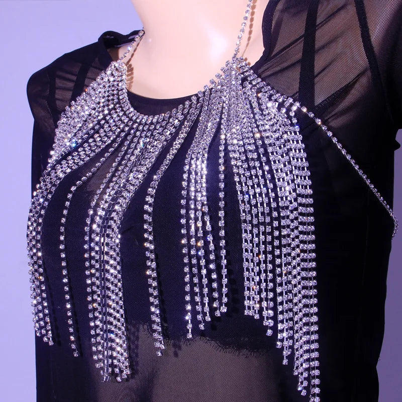 Crystal Tassel Bra & Shoulder Body Jewelry
