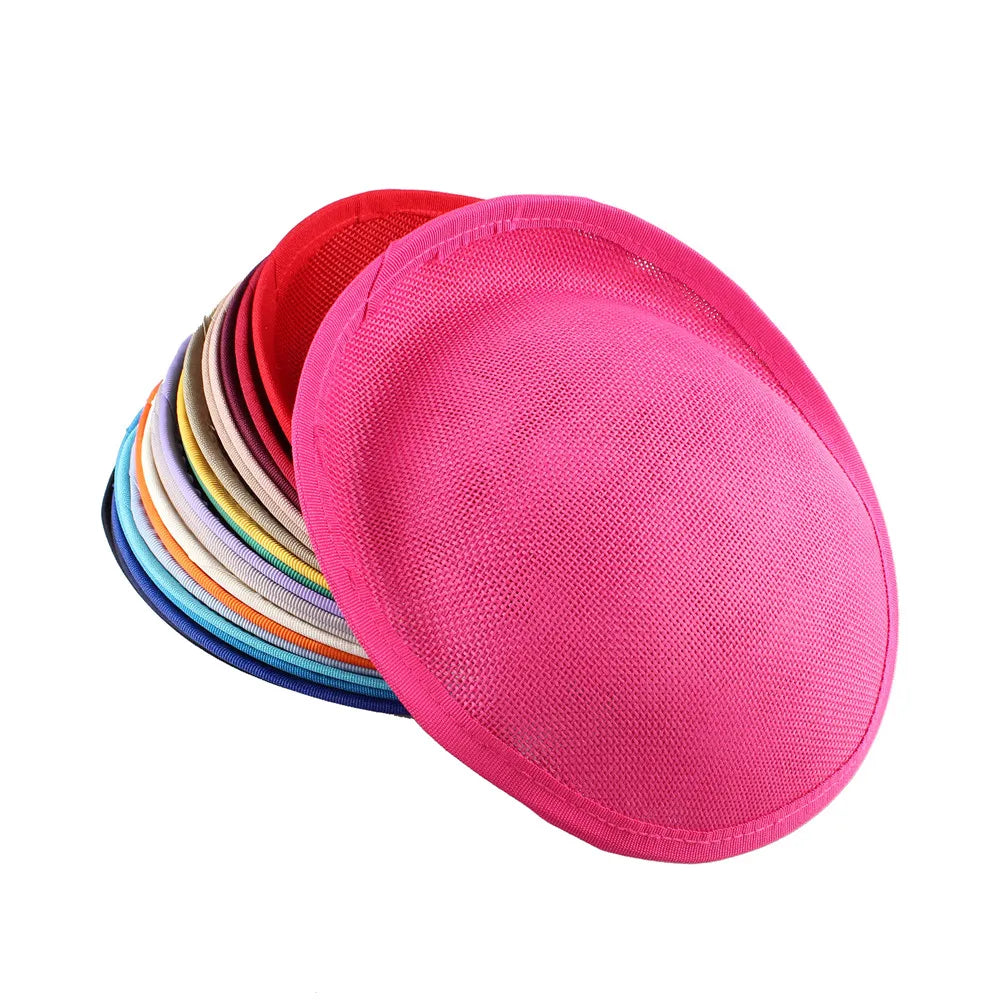 20cm Round Sinamay Fascinator Base DIY Millinery Headpiece Showgirl Hat Base
