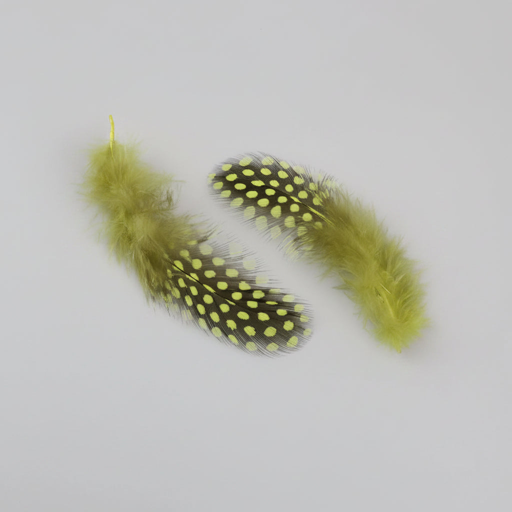 Natural Spotted Guinea Fowl Feathers 100PC
