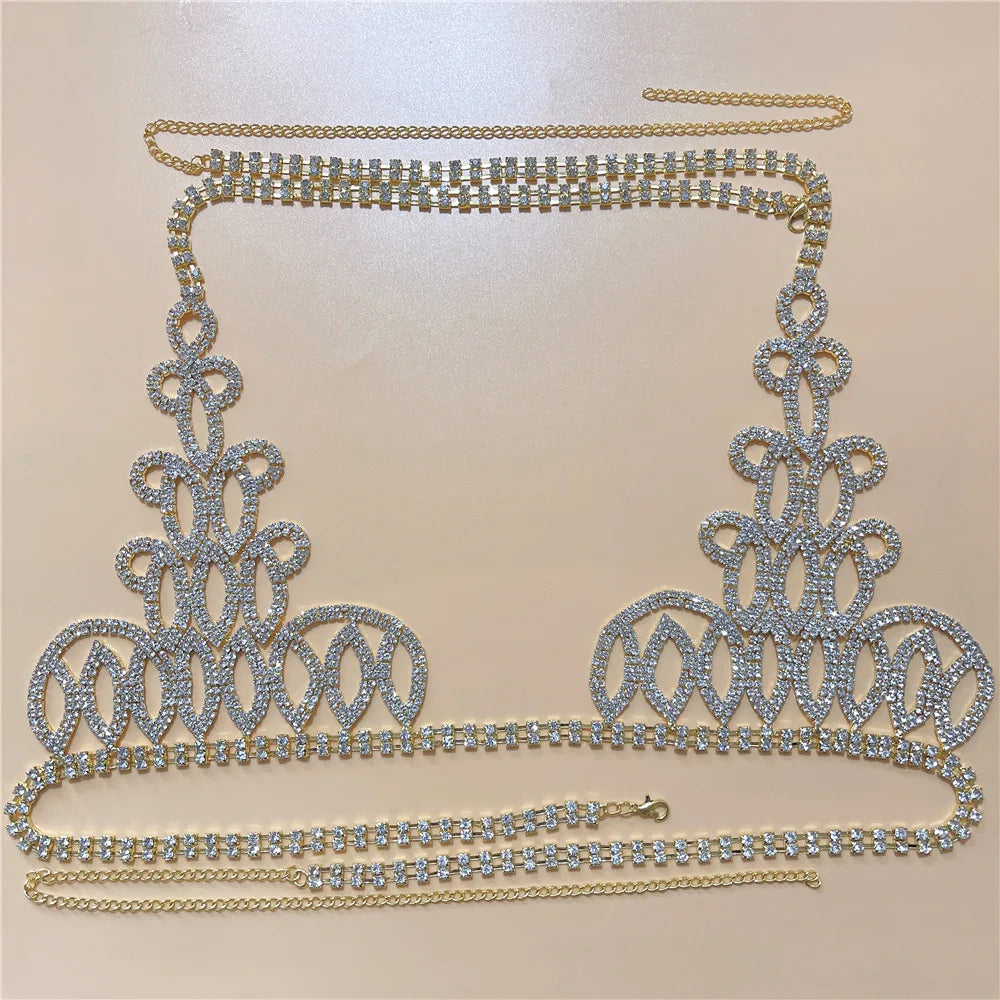 Crystal Bikini Bra & Thong Body Jewelry