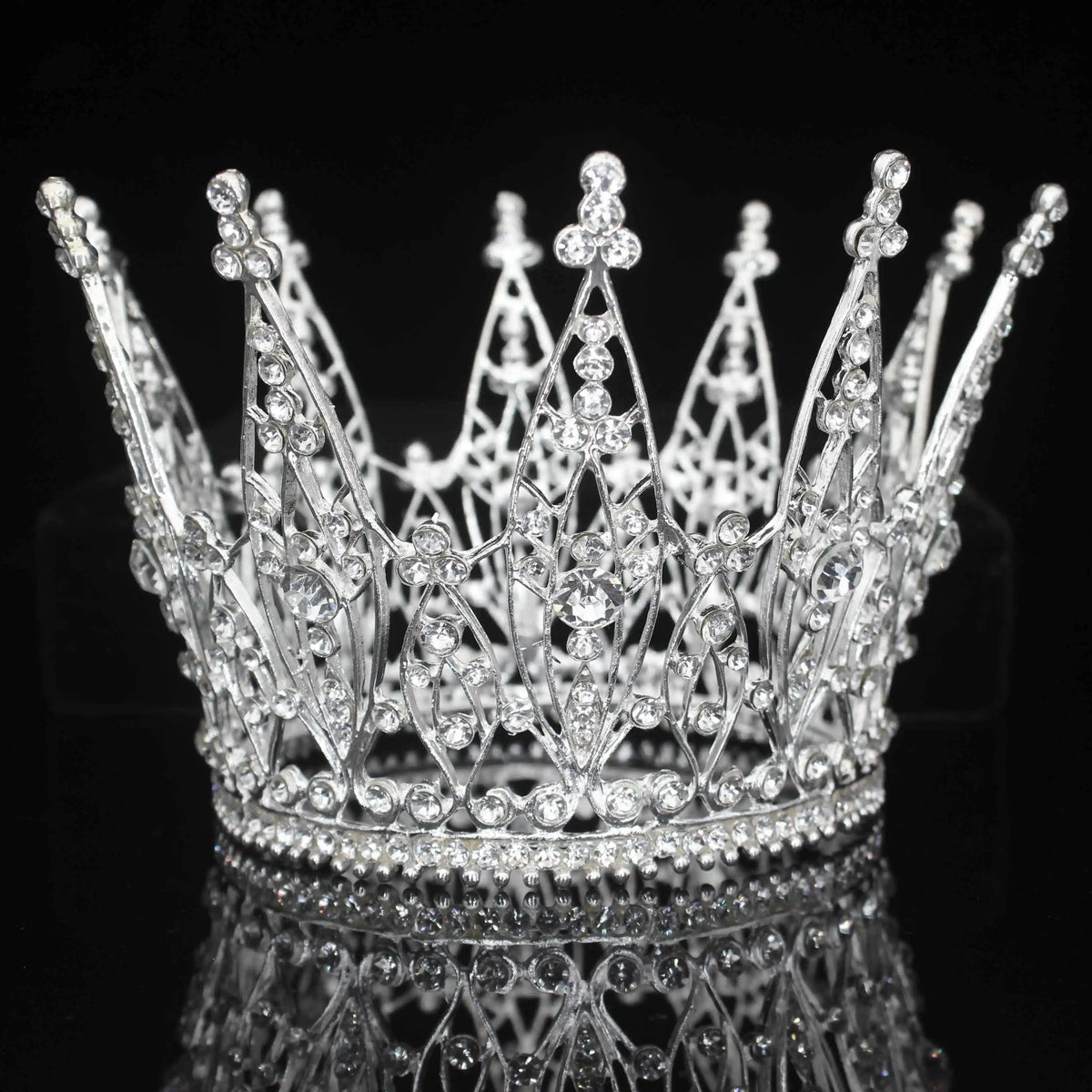 Bridal Rhinestone Tiara Crown for Weddings, Prom & Pageants