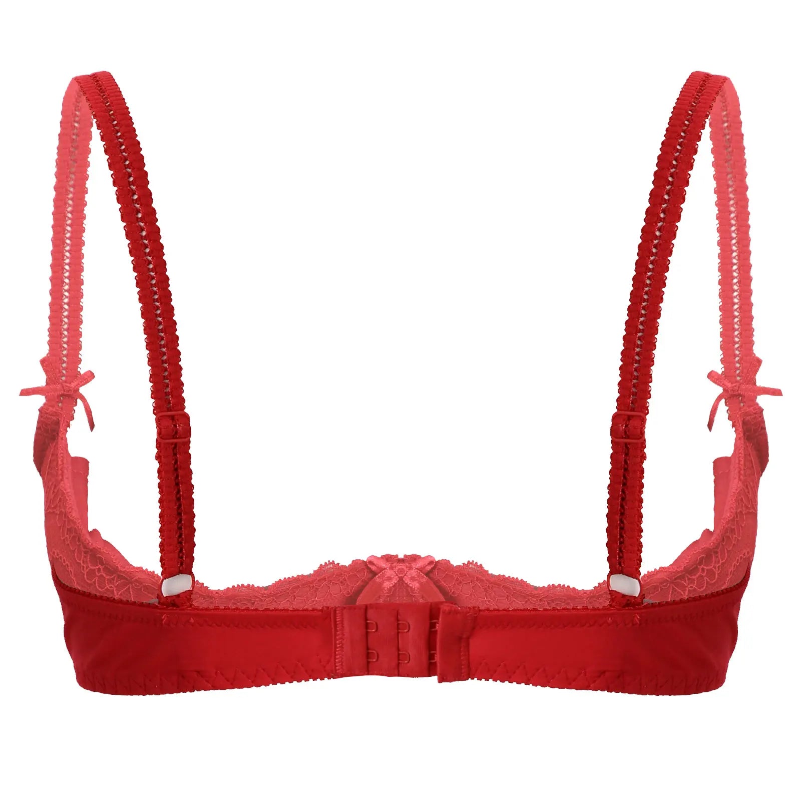 Lace Underwire Half-Cup Push-Up Bra