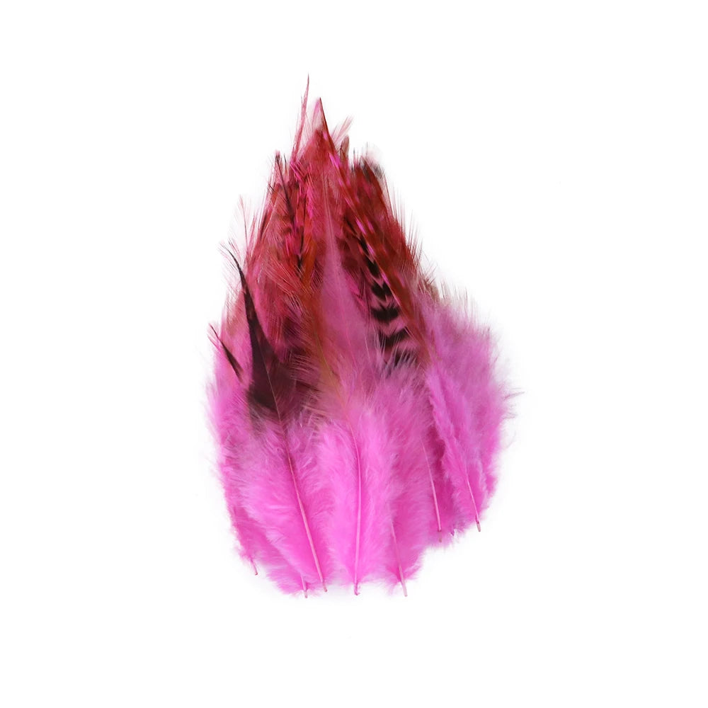 Natural Rooster Feather Fringe Trim 10-15cm