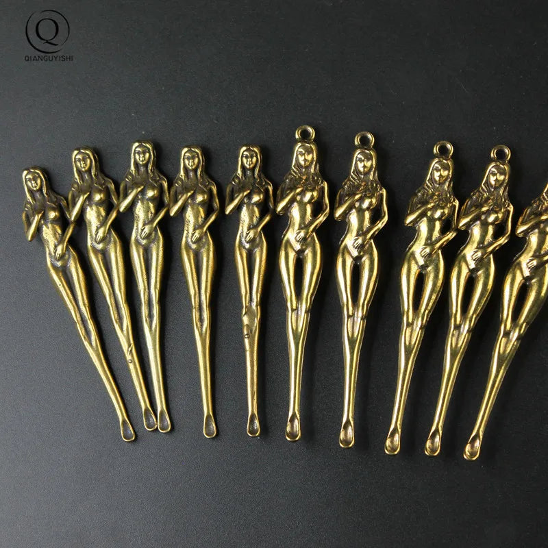 Handmade Brass Goddess Pendant Keychain