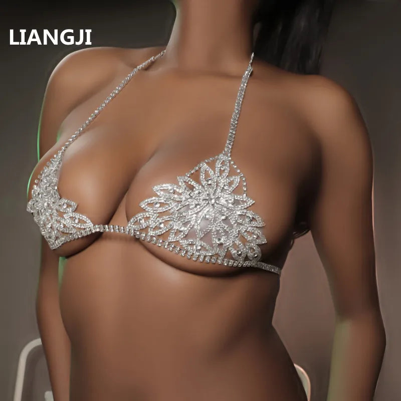 Rhinestone Bra & Brief Costume Jewelry
