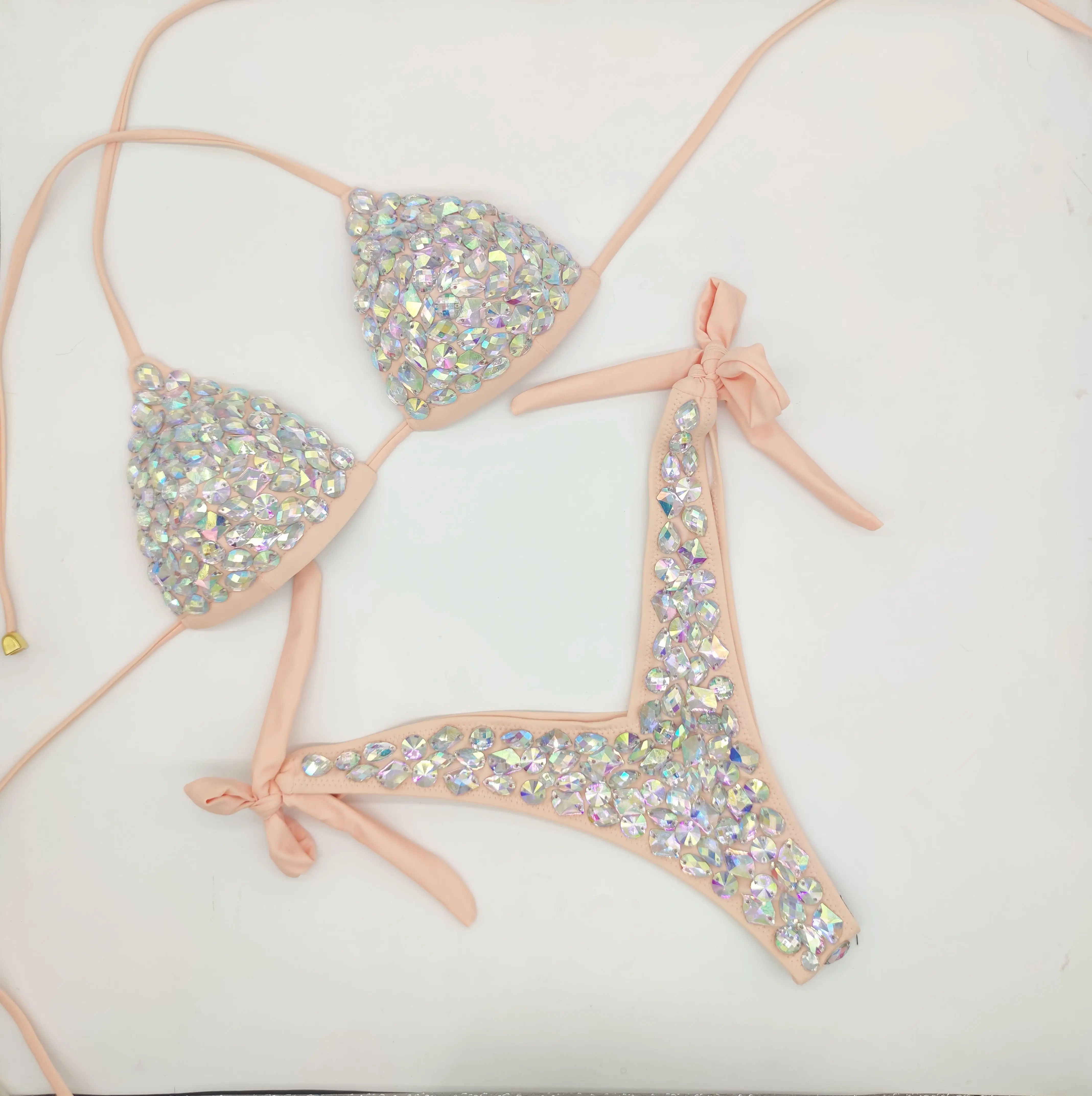 Luxury Rhinestone Heavy Tassel Performance Set – Shimmering Crystal Fringe Bra & Belt Costume for GoGo Dancers & Showgirls