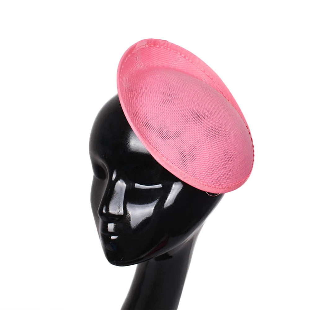 20cm Round Sinamay Fascinator Base DIY Millinery Headpiece Showgirl Hat Base