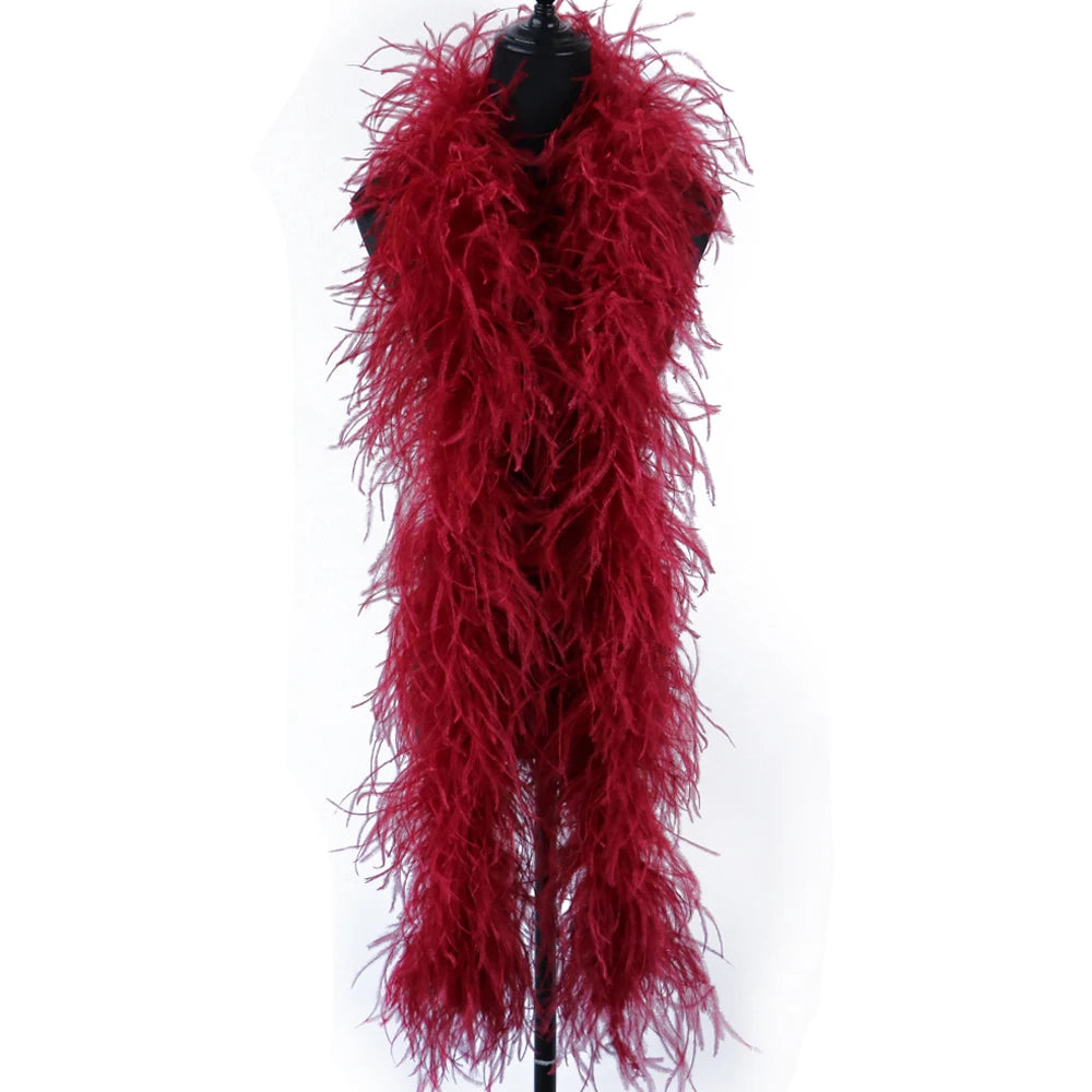 6-Ply Fluffy Ostrich Feather Scarf Boa