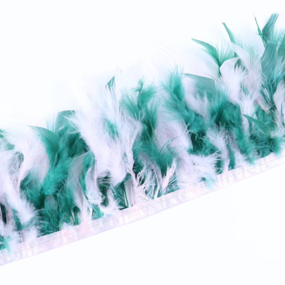 Fluffy Turkey Feathers Trim Ribbon Fringe