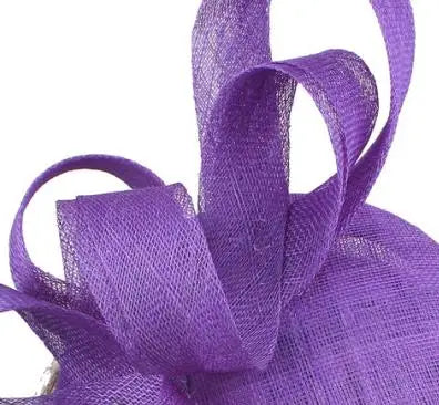 25cm 4-Layer Sinamay Bow Fascinator Headband Kentucky Derby Tea Party Pillbox Hat