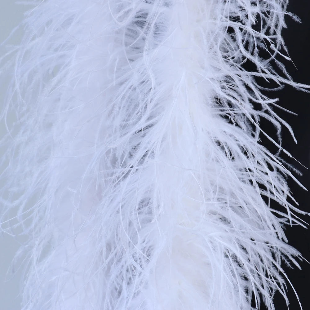 6-Ply Fluffy Ostrich Feather Scarf Boa