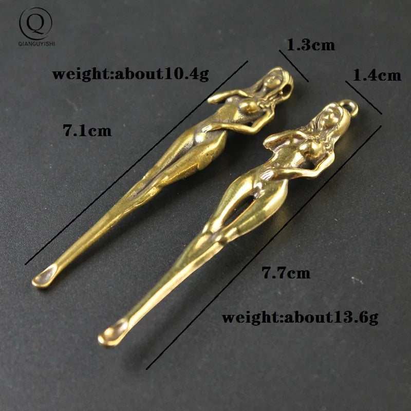 Handmade Brass Goddess Pendant Keychain