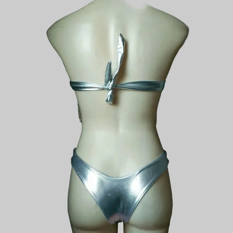 The Stardust Tassel Rhinestone Bikini Set – Luxury Stage & Showgirl Fringe Swimwear