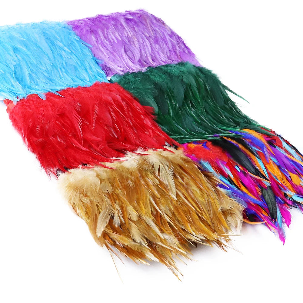 Rooster Feathers Trim Fringe Chicken Feather Strip