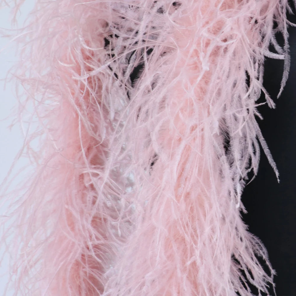 6-Ply Fluffy Ostrich Feather Scarf Boa
