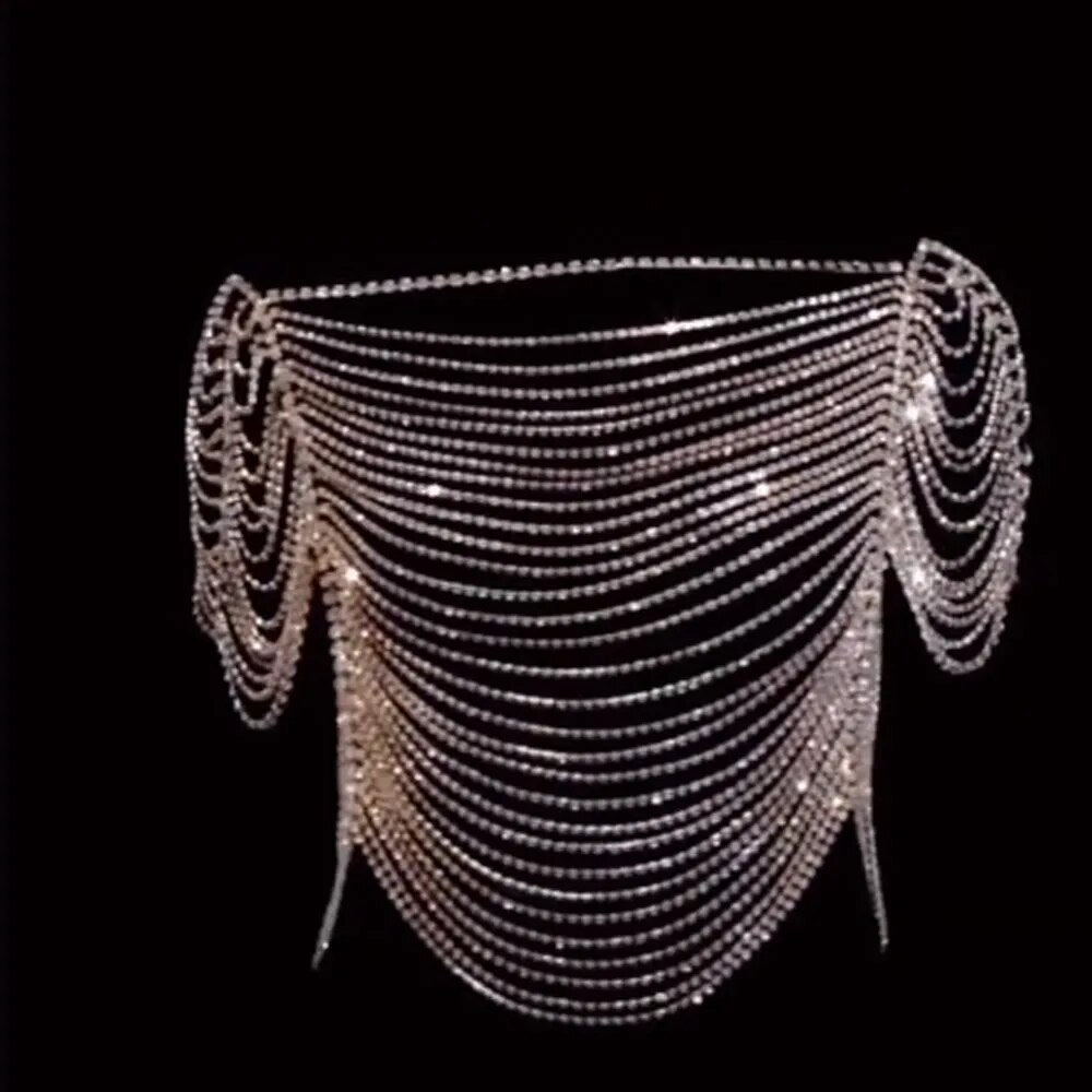 Luxury Multi-Layer Full Rhinestone Shoulder Body Chain