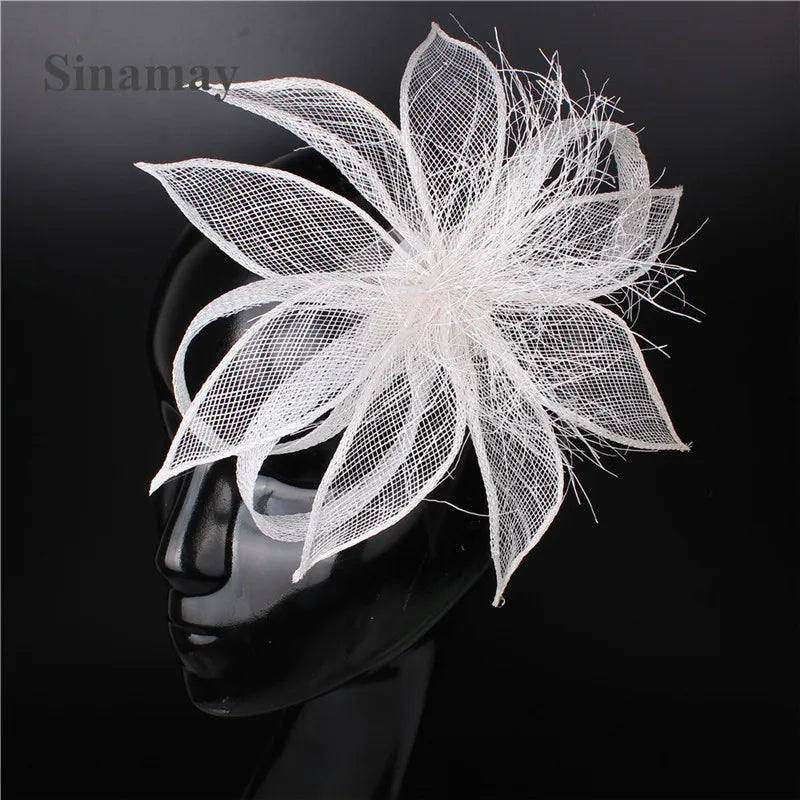 16cm Sinamay Floral Bow Fascinator Hair Clip Kentucky Derby Cocktail Tea Party Hat