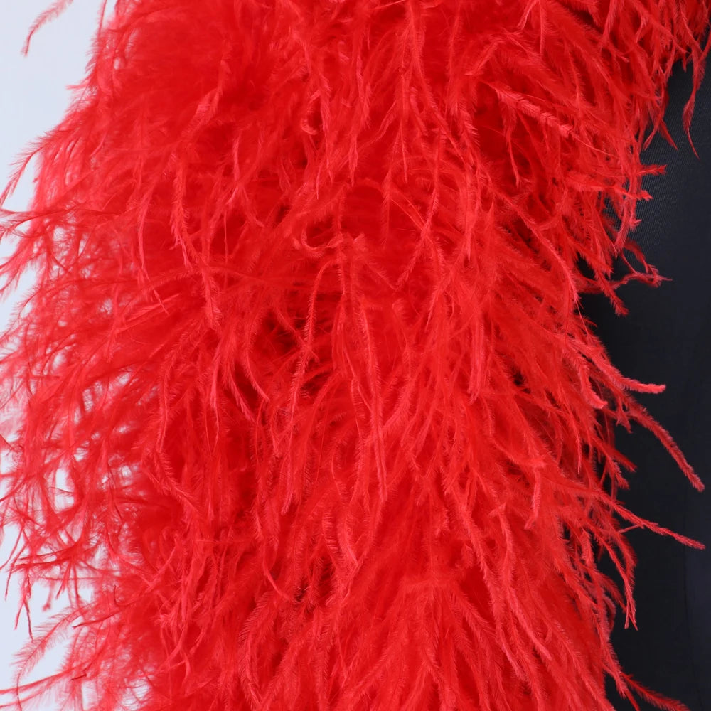6-Ply Fluffy Ostrich Feather Scarf Boa
