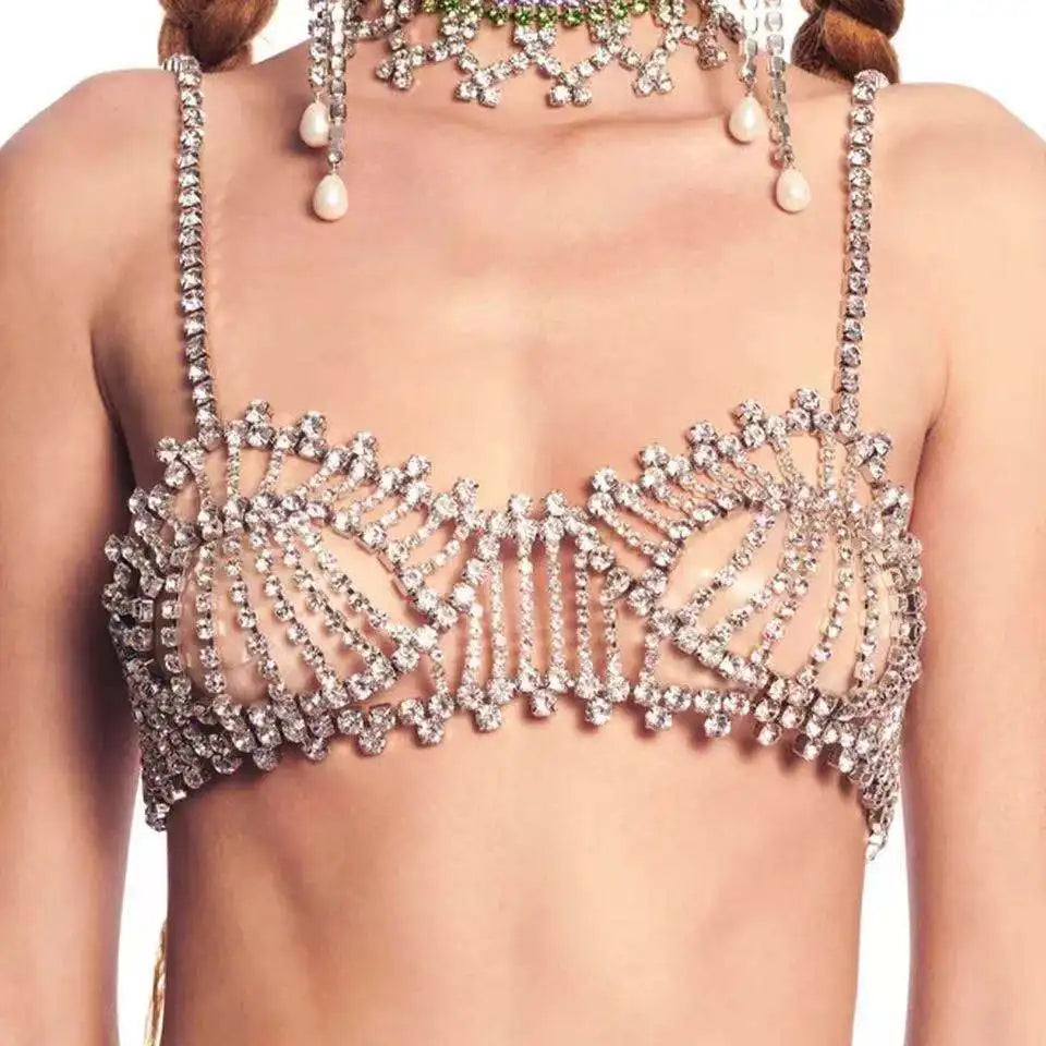 Crystal Bra & Thong Body Chain