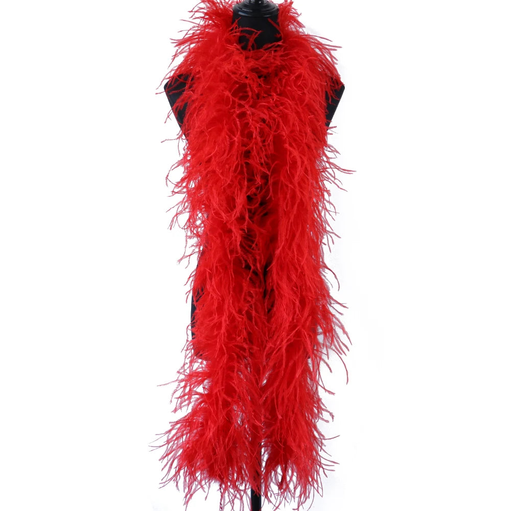 6-Ply Fluffy Ostrich Feather Scarf Boa