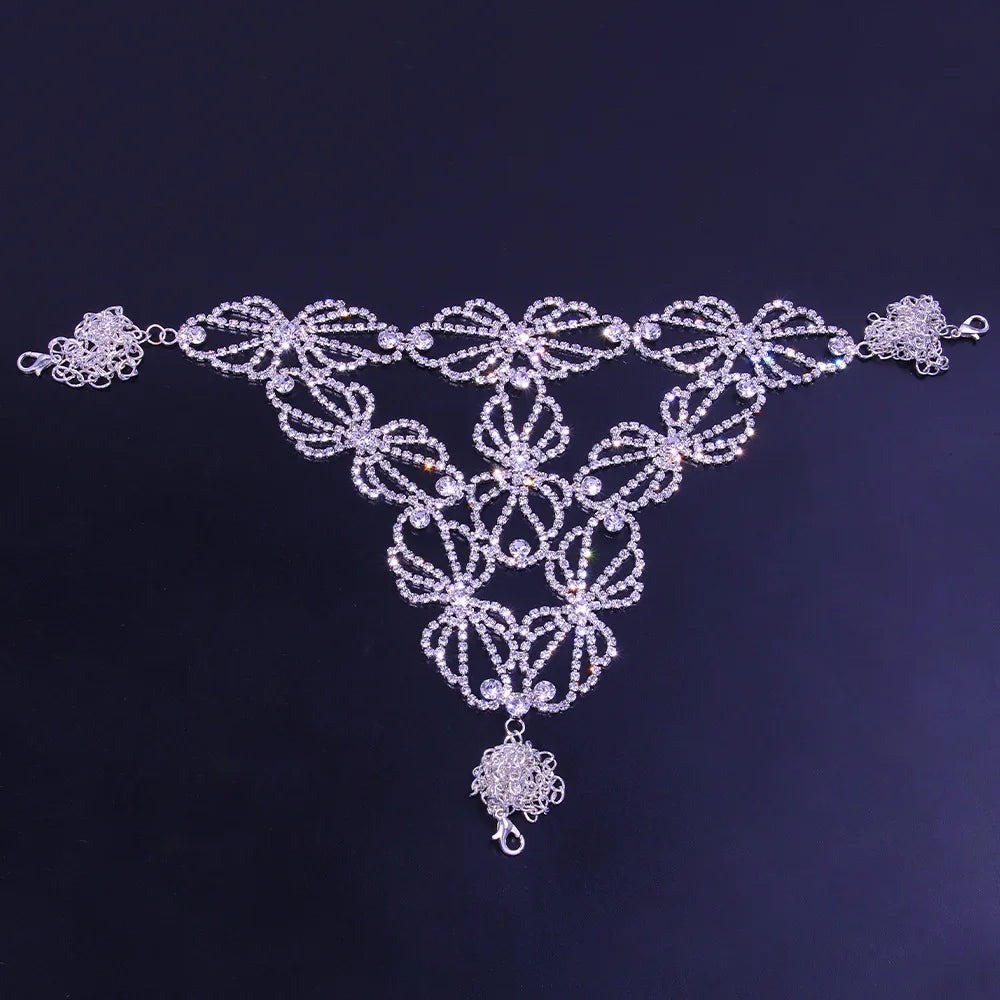 Geometric Crystal Bra & Thong Body Jewelry