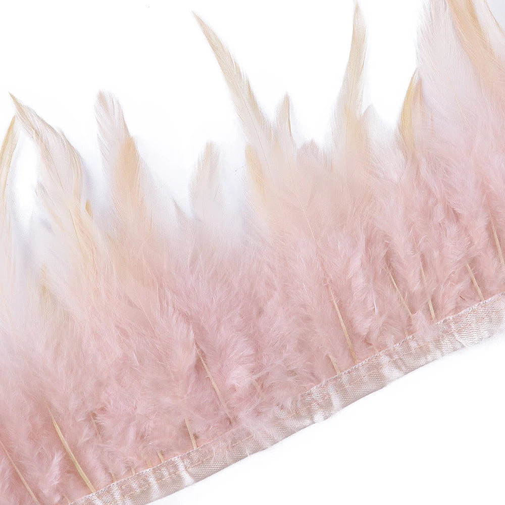 Rooster Feathers Trim Fringe Chicken Feather Strip