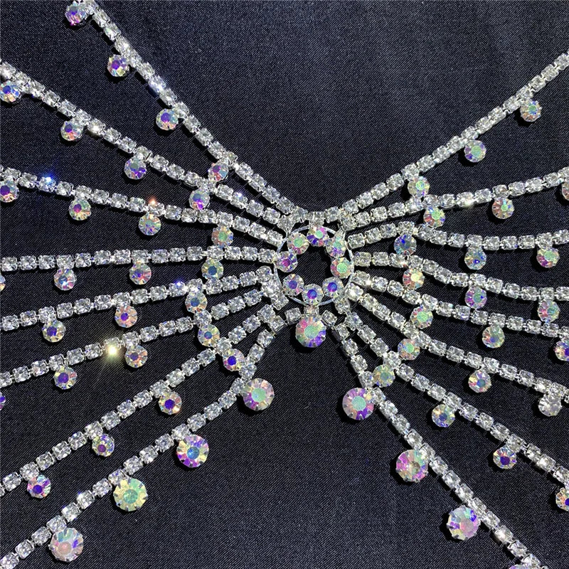 Multilayer Crystal Bra & Thong Body Jewelry
