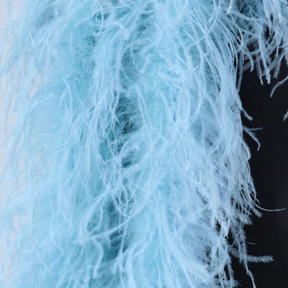 6-Ply Fluffy Ostrich Feather Scarf Boa