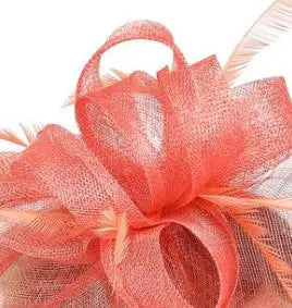 16cm Sinamay Floral Bow Fascinator Hair Clip Kentucky Derby Cocktail Tea Party Hat