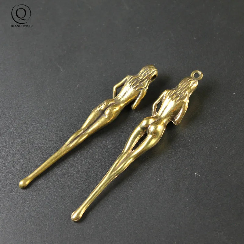 Handmade Brass Goddess Pendant Keychain