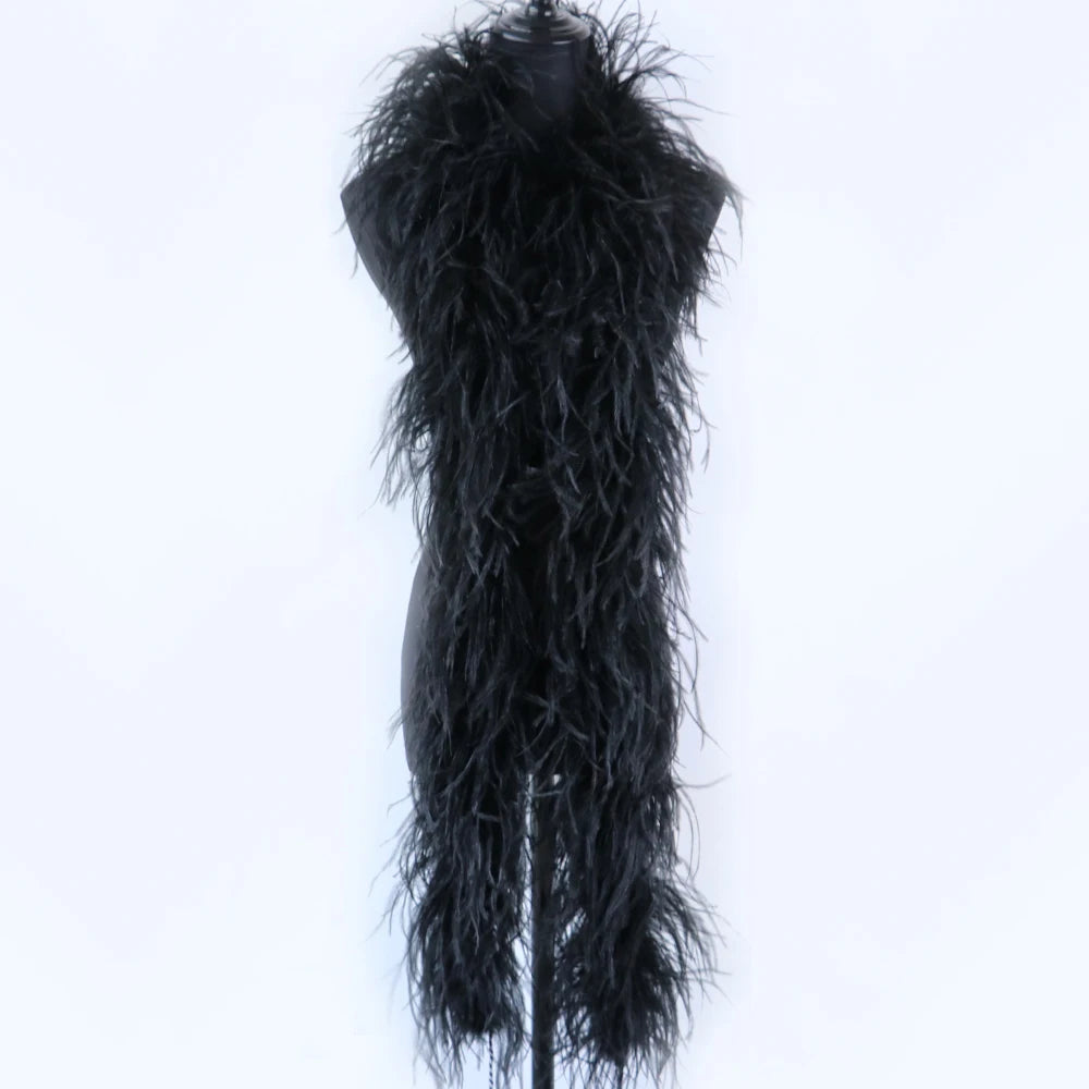 6-Ply Fluffy Ostrich Feather Scarf Boa