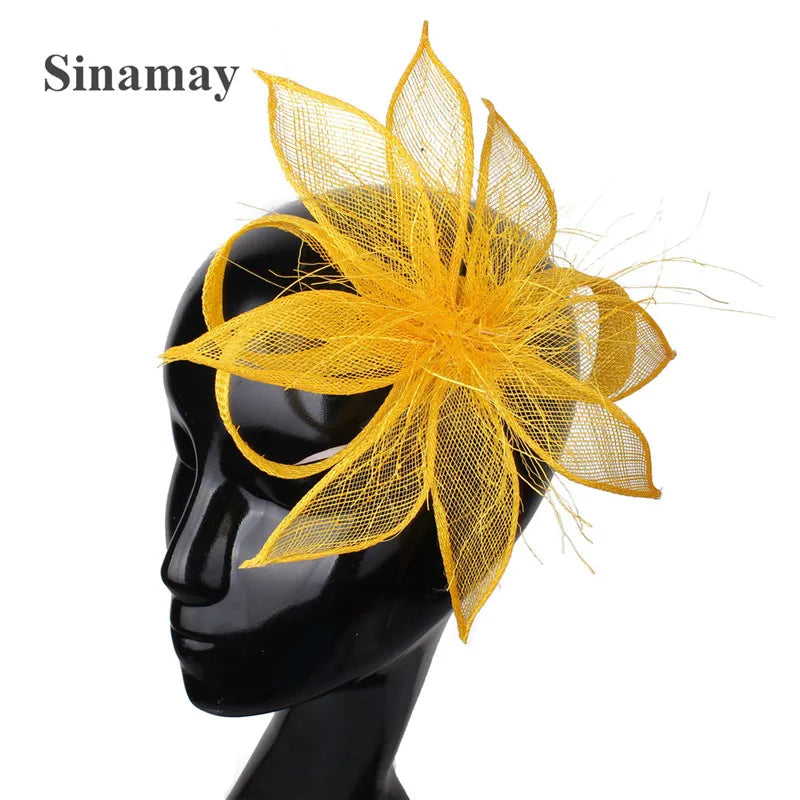 16cm Sinamay Floral Bow Fascinator Hair Clip Kentucky Derby Cocktail Tea Party Hat