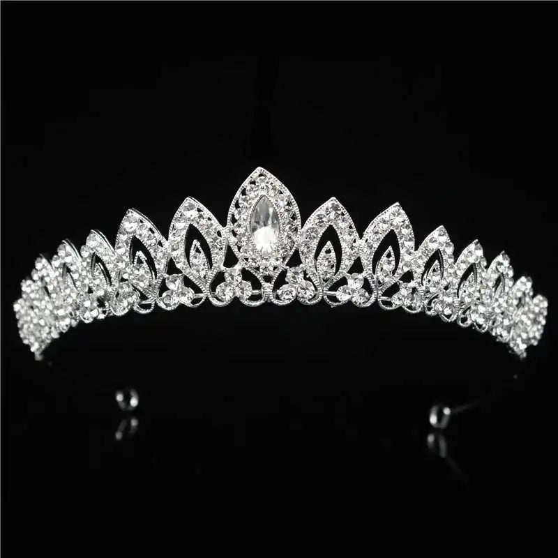 Bridal Rhinestone Tiara Crown for Weddings, Prom & Pageants