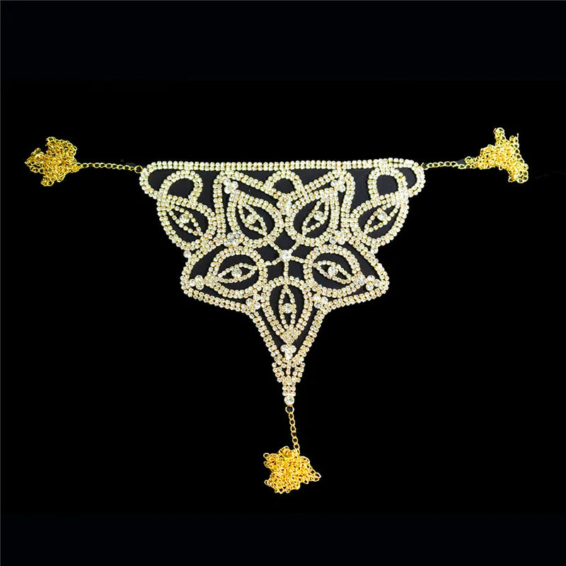 Rhinestone Bra & Thong Body Jewelry
