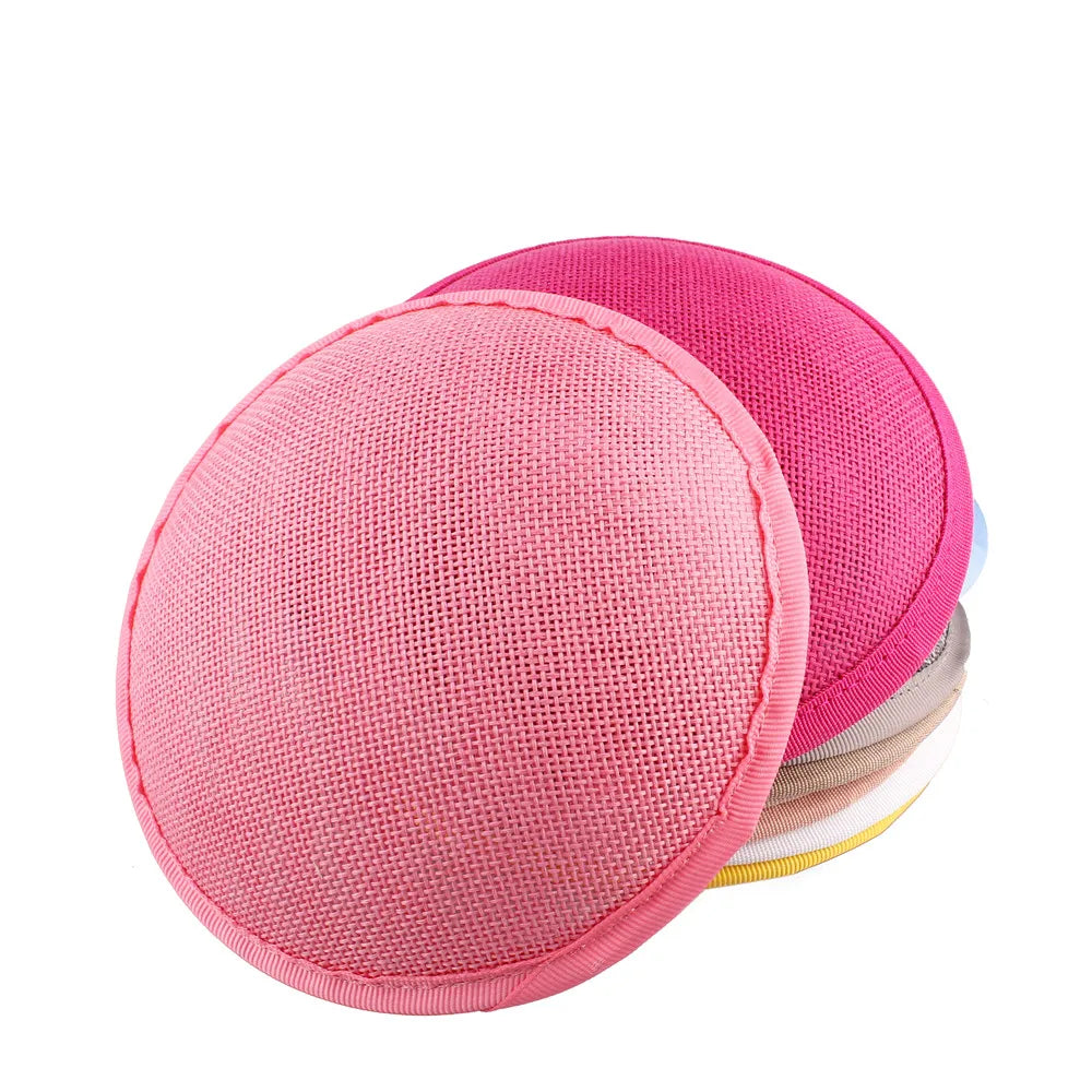 Round Imitation Sinamay Fascinator Base — 13 cm
