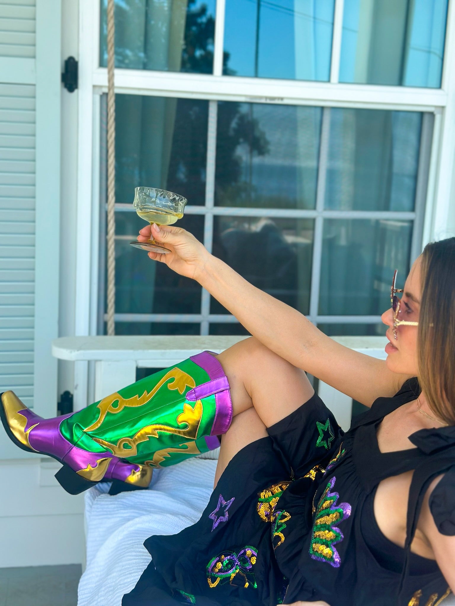 Metallic Cowboy Boots - Adult