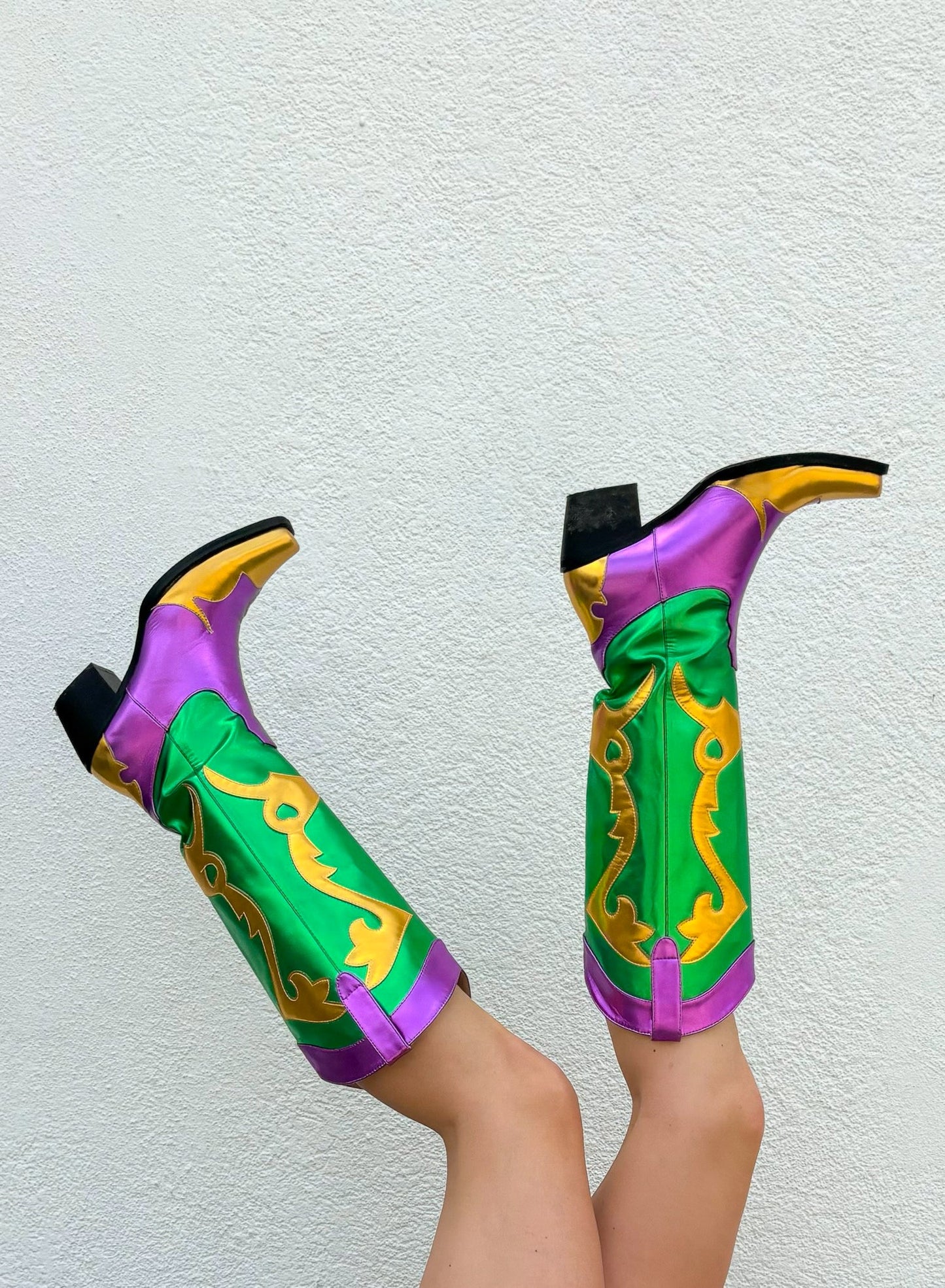 Metallic Cowboy Boots - Adult