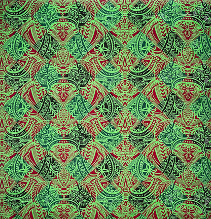 Traditional Polynesian Tattoo All Over design Peachskin Fabric | Islands Fabric