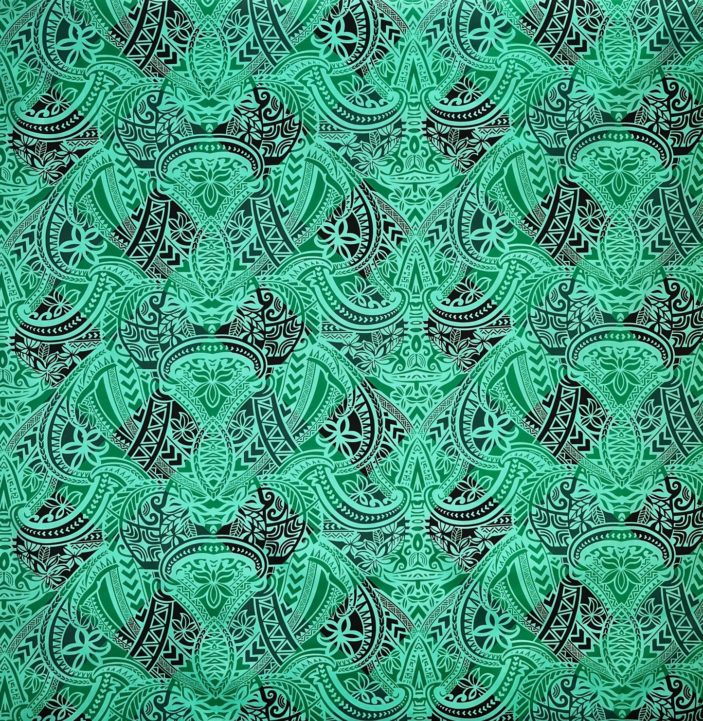 Traditional Polynesian Tattoo All Over design Peachskin Fabric | Islands Fabric