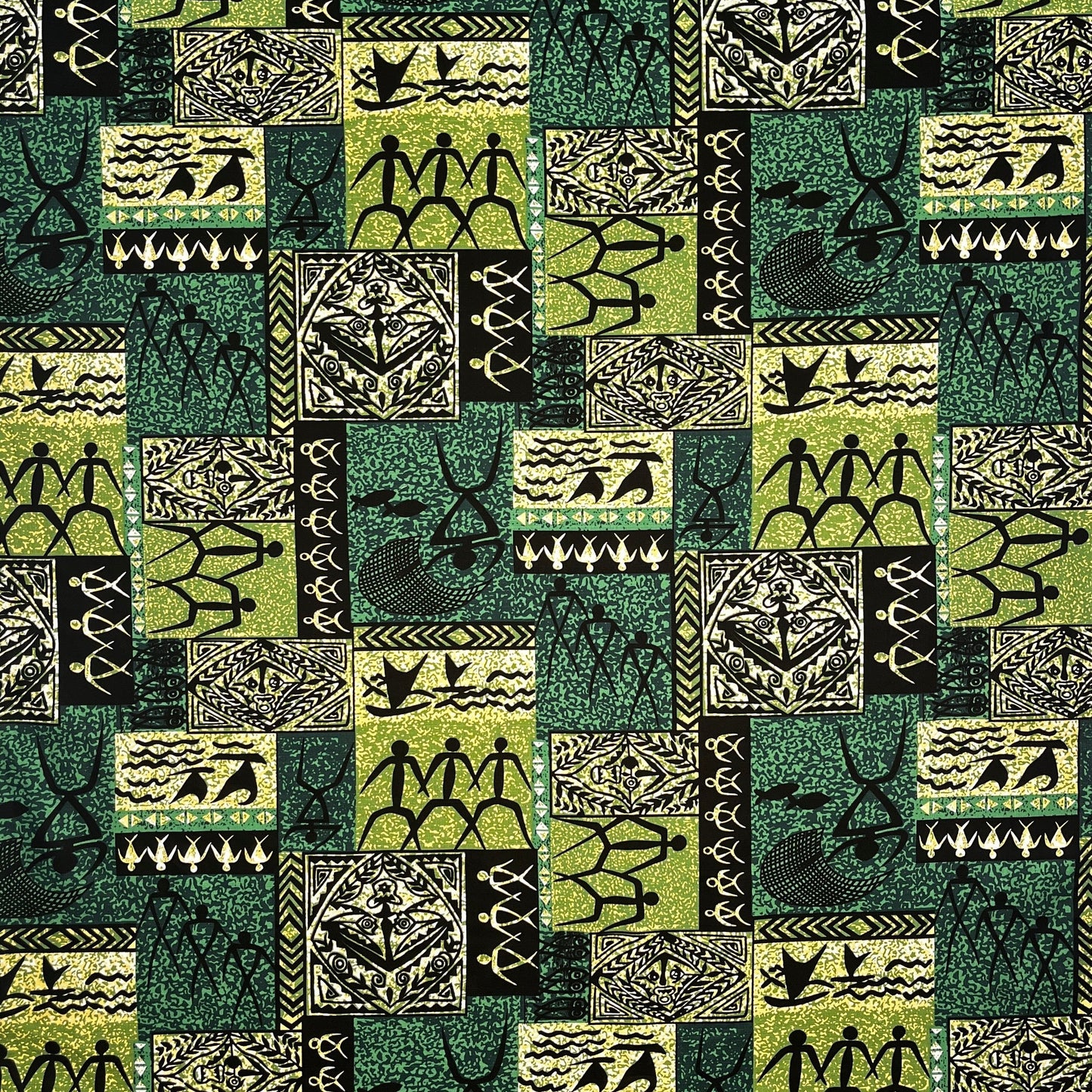 Hawaiian Tapa Petroglyphs Light Barkcloth Fabric | Islands Fabric
