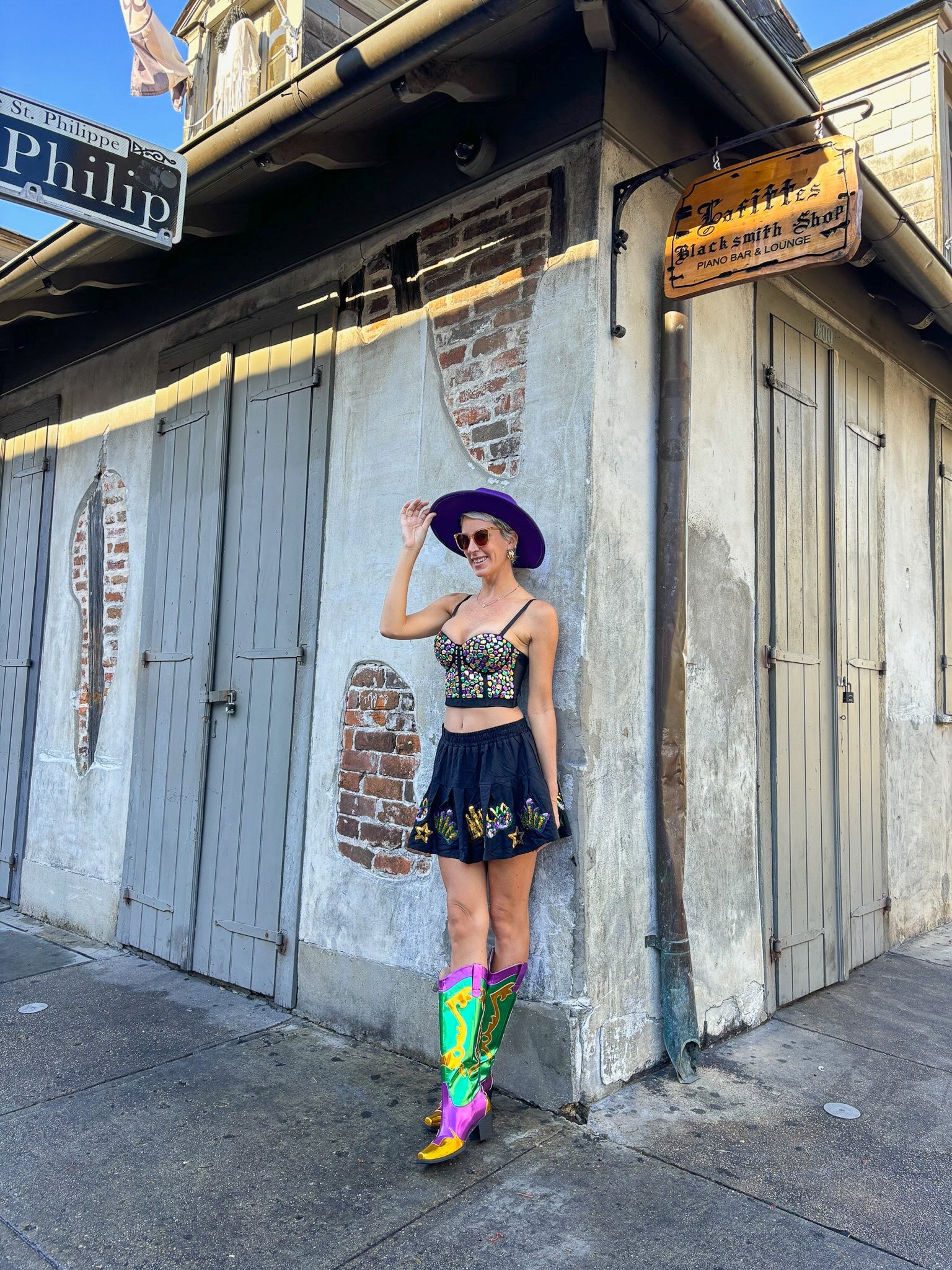 Rhinestone Bustier - Black