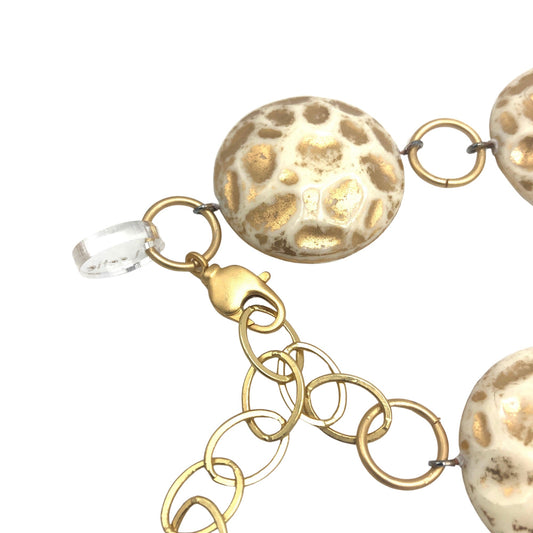 White Moon Rock Stations Bracelet