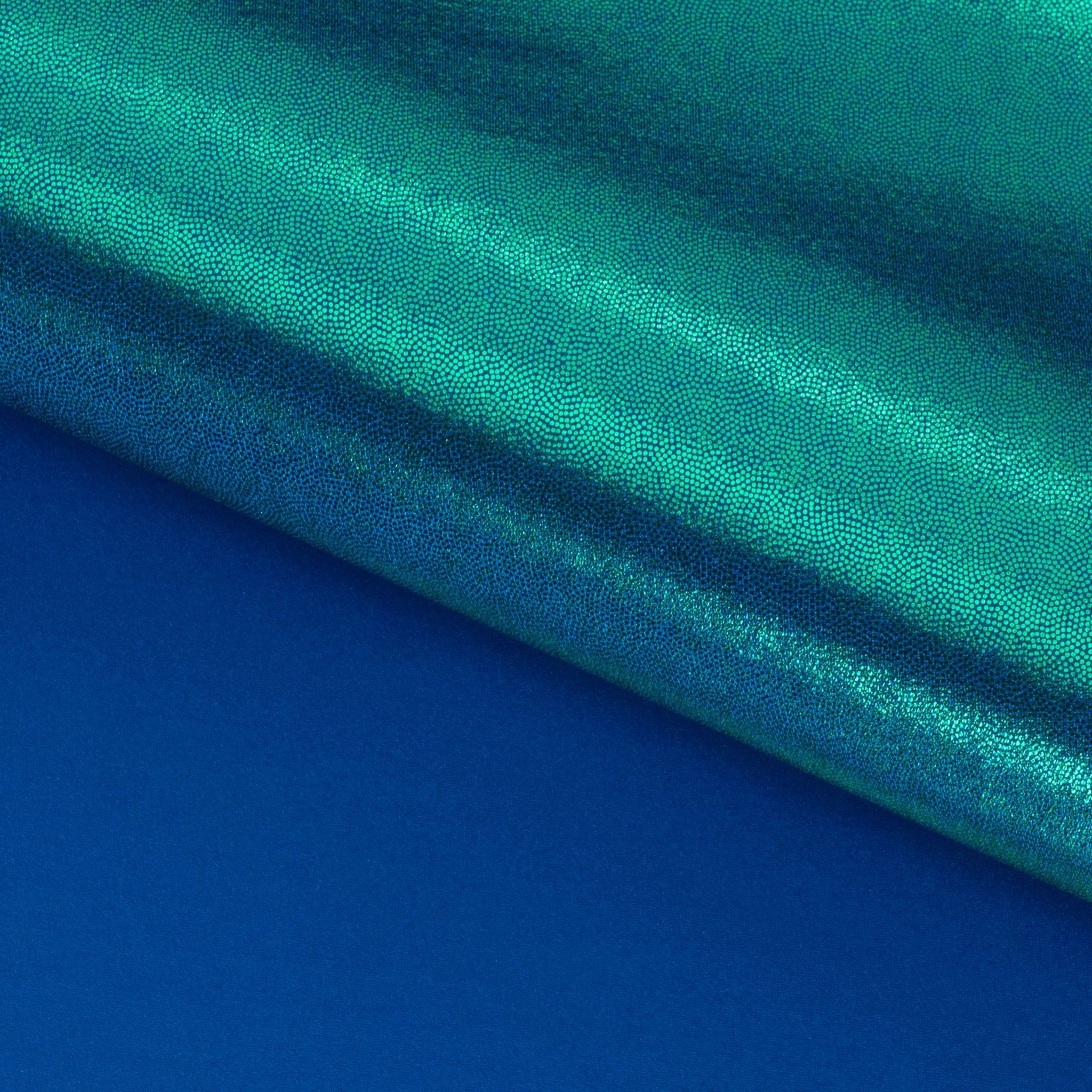 Mystique Foiled Spandex Fabric | Blue Moon Fabrics