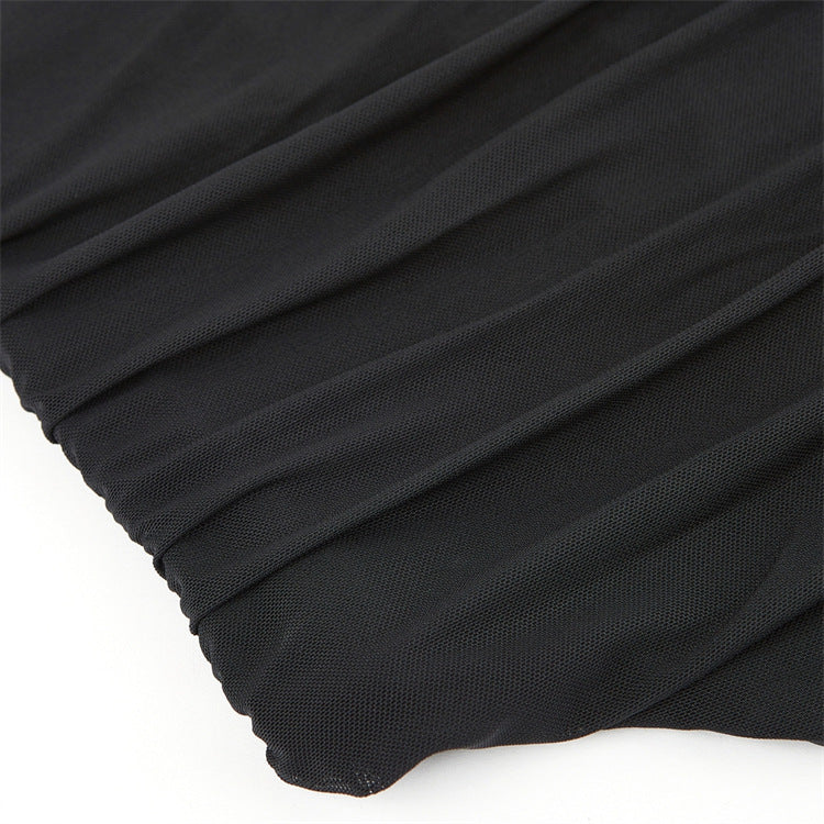 Black Breathable Mesh Elastic Tube Top Chest Support Sexy Top Supply Breathable