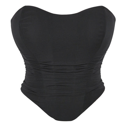 Black Breathable Mesh Elastic Tube Top Chest Support Sexy Top Supply Breathable