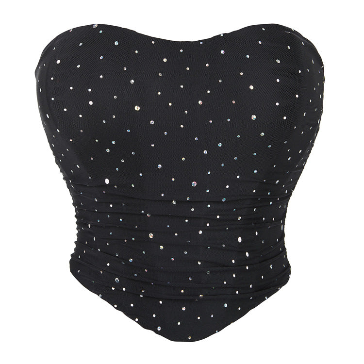 Breathable Mesh Elastic Tube Top Chest Support Sexy Top Breathable
