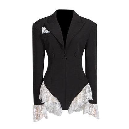 Jumpsuit Autumn Elegant Lace Ruffled Design Tight Sexy Jumpsuit