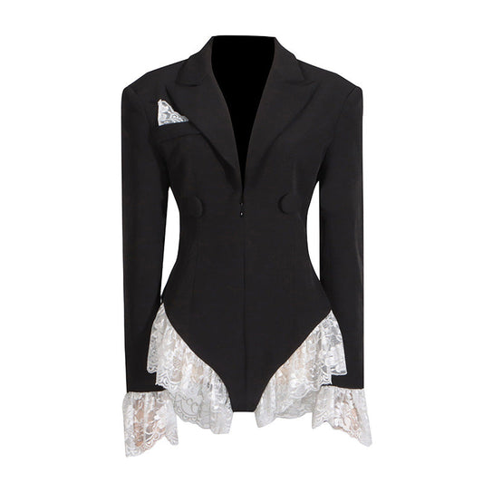 Jumpsuit Autumn Elegant Lace Ruffled Design Tight Sexy Jumpsuit