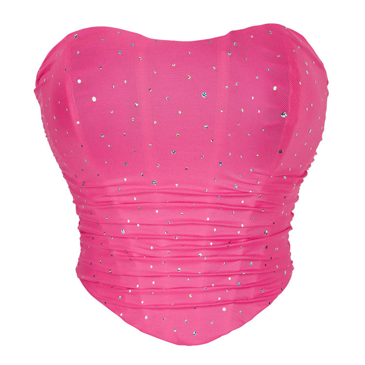 Breathable Mesh Elastic Tube Top Chest Support Sexy Top Breathable