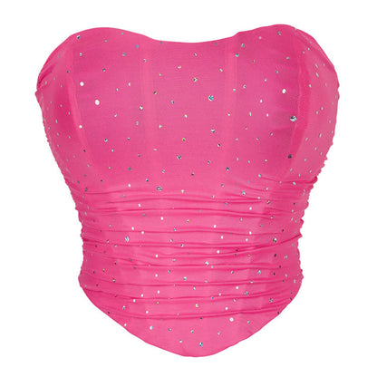 Breathable Mesh Elastic Tube Top Chest Support Sexy Top Breathable